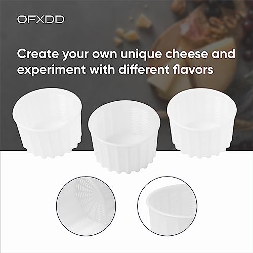 Ofxdd 888 Cheese Mold For Cheese Making 20 Oz - Cheese Making Basket For Ricotta, Feta, Camembert - Strainer Perforated Plastic Molds thumb #3