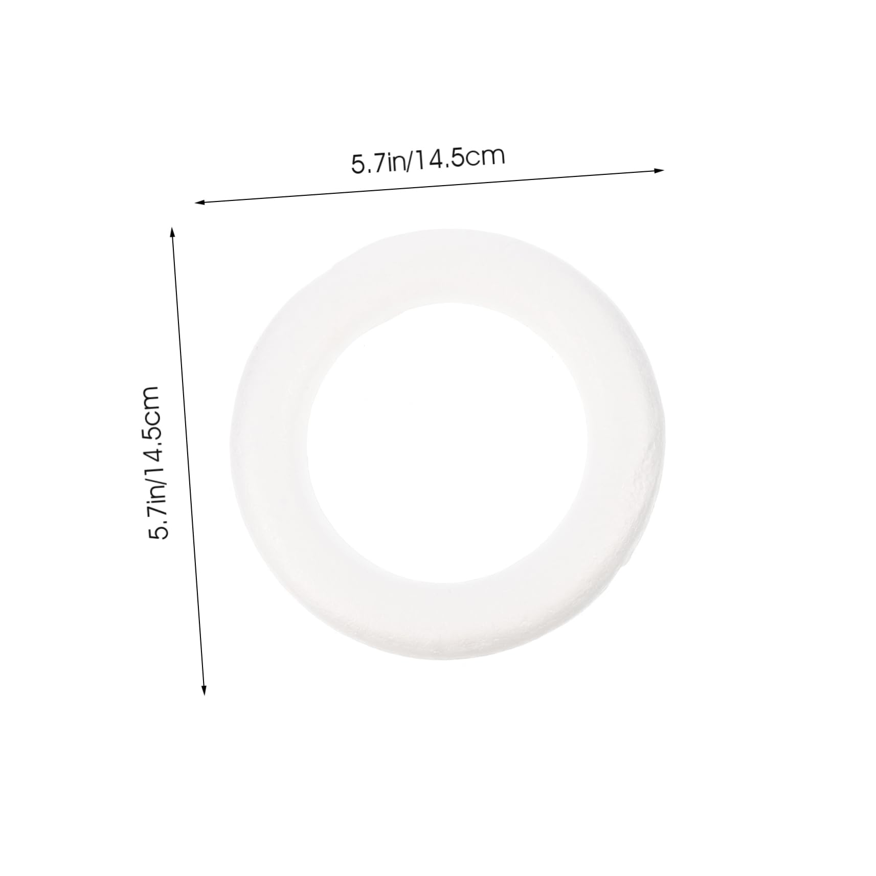Lot De 8 Anneaux En Mousse Blanche - 14,5 Cm - Pour Couronnes DIY Et Décorations Créatives - 10