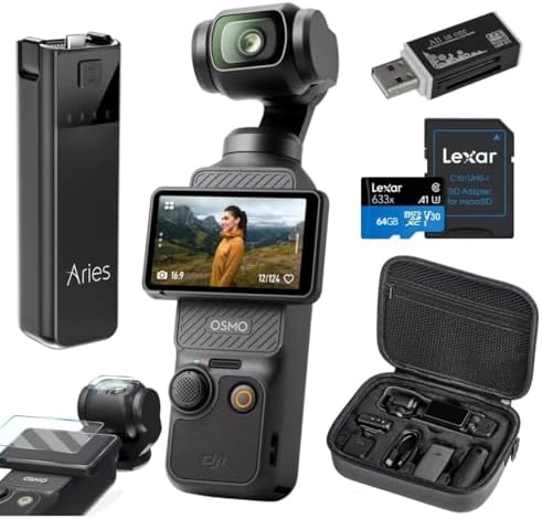 DJI Osmo Pocket 3 Gimbal Camera, Bundle with Power Bank, Carry Ca...