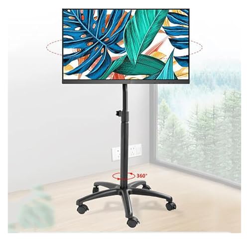 Soporte móvil ajustable para TV con ruedas y bloqueo miniatura 1