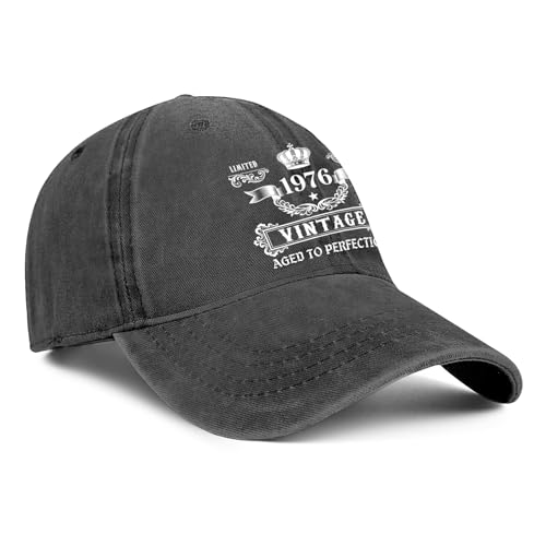 Image of Funny 50th Birthday Gifts for Men Women 1976 Hats Vintage 1976 Baseball Cap for 50 Year Old Woman Man Friend