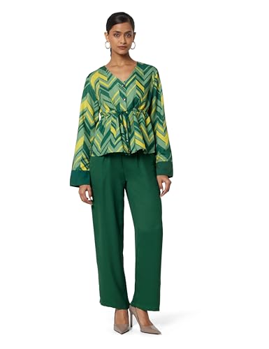 Image of RIVER by Narendra Kumar Premium Designer Women's Solid Casual Pants