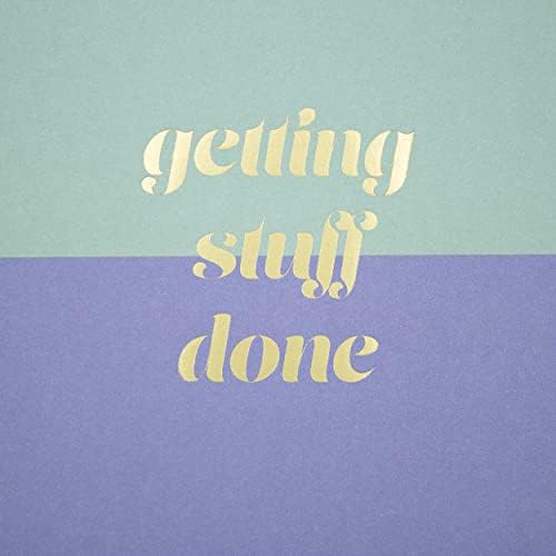 The Heritage Press 'Getting Stuff Done' A5 Notebook with Shiny Gold Satin Foil Finishing - Perfect for Office, Home, School, Business, Writing or Note Taking - 192 Pages
