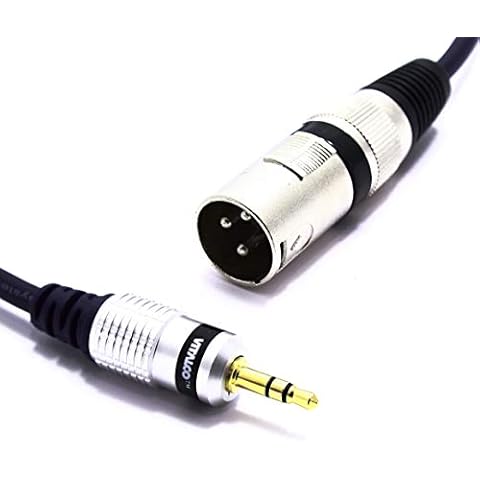 XLR Male to Mini Jack 3.5 Stereo 1.5m Cable Vitalco 3 Pin Microphone to TRS 1/8 Inch Lead Cover