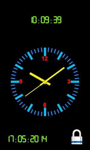 Analog Clock Screen Lock