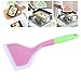 Aoca Set de spatules en Silicone, Confortable à saisir Spatule en Silicone Super résistante à la Chaleur pour Steak pour Casserole pour tamagoyaki(Pink + Green Handle)