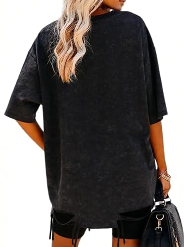 Image of Remidoo Oversized Graphic Tshirts for Women Casual Loose Fit Short Sleeve Tee
