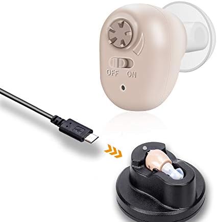 Rechargeable Hearing Aid, in Ear Hearing Amplifier, Digital Ear Amplifier Hearing Aids with Noise Reduction for Seniors Adults The Age