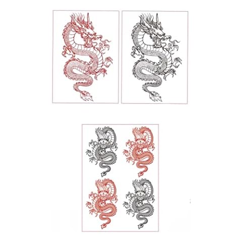 multipack dragon temporary tattoo Cover