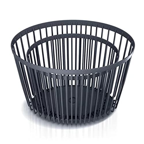Table auxiliaire décorative anthracite en duo de paniers robustes - 6