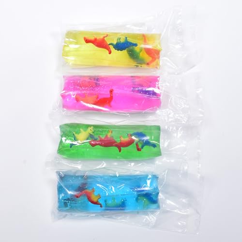 Winfried Kögler 1 x Wasserflutschi Flutschi Wasserschlange mit Dinos, ca. 12x4cm, 1 aus 4 Farben