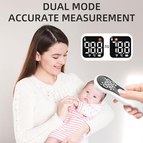 Temperature Meter, Infrared Gauge, Touchless 2-In-1 Mode With 1.5x0.97x4.79 Inches, Health Monitor For Adult Care, Baby Wellness, Elderly, Clinical Use, Home Checks, Hospital Staff – Image 4
