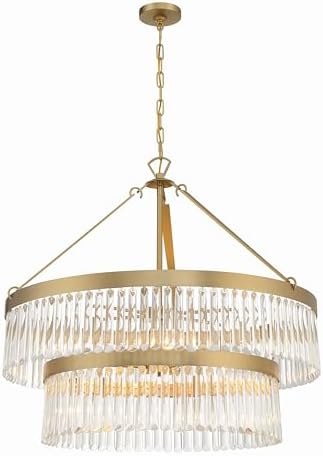 Crystorama Emory 9 Light Modern Gold Chandelier