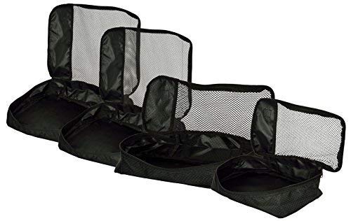 Image of PACKING CUBES -SET OF 4 (SMALL .MEDIUM, LARGE AND SLIM) (BLACK)