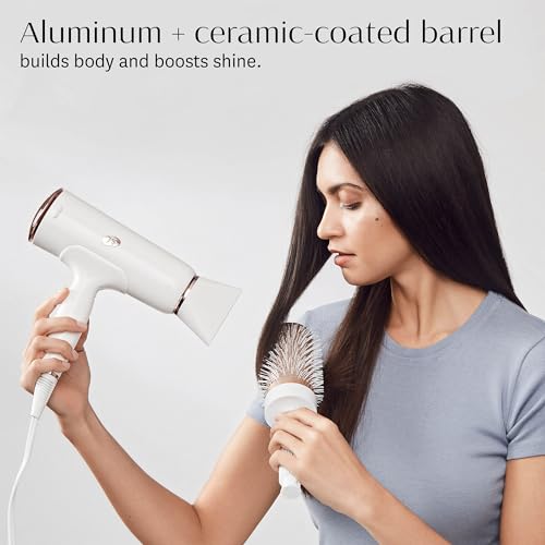 T3 Volume Round Hair Brush Ceramic-Coated Barrel Vented Round Brush for Blow Drying Heat Resistant Bristles - Image 4
