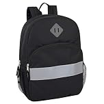 Trail maker Kids Reflective Backpack for School, Colourful Backpack with Reflector Strips, Side Pocket, Padded Straps