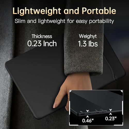 Image of 4K Portable Monitor OLED 3840x2400p, 14 inch Ultra Slim Travel Monitor, 400+ Nits |100% DCI-P3 | 1000000:1 Contrast, HDMI USB C External Screen for Laptop Mabook PC