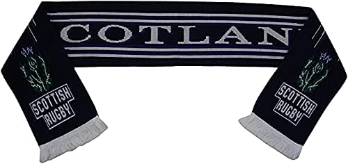 Arena Scarves Scotland Rugby Supporters Scarf, White, Purple, Navy, Green - Image 4