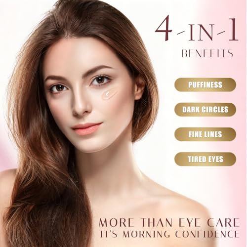 PURELOCKS Caffeine & Retinol Under Eye Serum Roller with Peptide Complex, Hydrating Eye Gel Cream for Dark Circles, Fine Lines Appearance and Puffiness, Daily Skincare Face Routine, 0.7 Fl Oz — view 2
