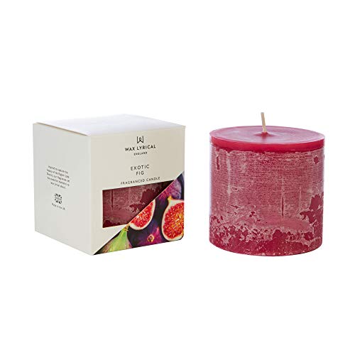 Wax Lyrical Scented Pillar Candle Exotic Fig.burn Time Approx 60 Hours,Red #TOP21