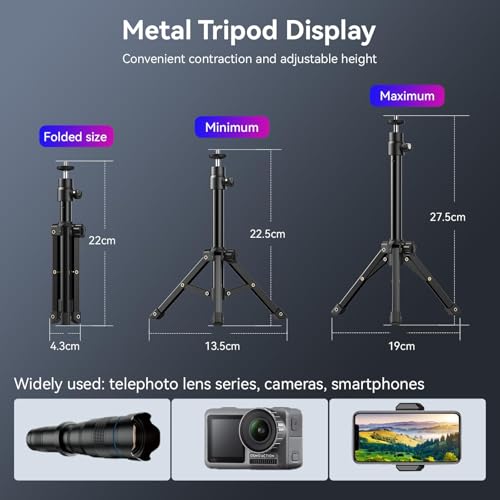 Image of APEXEL 36X Telephoto Lens with Tripod - Pro Telephoto Camera Lens | for Iphone, Samsung, Pixel, and More - Optical Zoom Captures Faraway Buildings, Mountains, and Wildlife in Crisp Detail