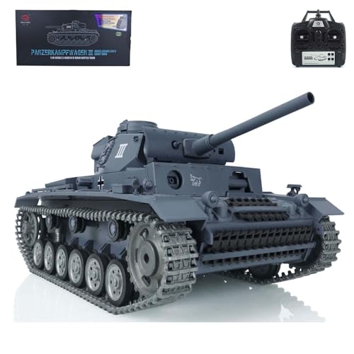 TOUCAN RC HOBBY US in Stock Henglong 1/16 7.0 Customized Panzer III L RTR RC Tank 3848 Metal Tracks...