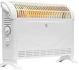 BROLLUX Riscaldamento elettrico 2000 W CA2 turbo ventilatore e termostato, termoconvettore mobile, riscaldamento elettrico a risparmio energetico