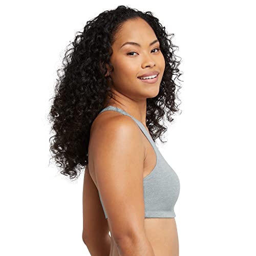 Hanes Women's Racerback Cotton T-Back Bralette (3 Pack)3