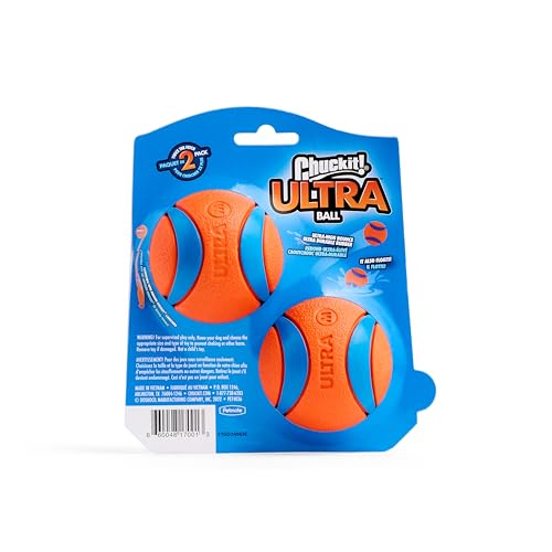 Image of Chuckit! Ultra Ball Dog Toy - Medium Bouncy Fetch Balls for Dogs 20-60 lbs - Made from Durable Rubber - Floating Water Pet Toys - Size Medium - 2.5-inch Diameter, 2 Count, (Pack of 6)