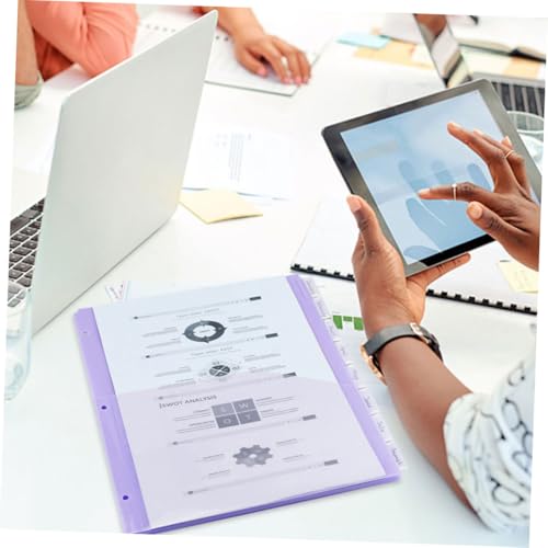 Diviseurs de classeurs avec poches intercalaires de rangement de documents - 4