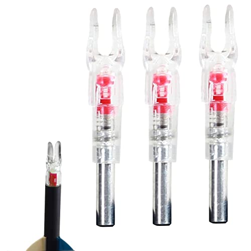 suran Geführte Klopfzeichen,Zubehör für Compoundbögen | Bogenzubehör mit Bogenpfeilen Kartenschnur beleuchtet automatisch die Nock 6,2 mm Pfeilschaft Carbonpfeile Pfeile Allgemein Cover