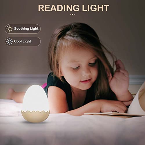 Jsknb Baby Night Light, Egg Nursery Night Light With Touch Control & 8 Color Changing, Portable Dimmable Small Kids Night Light For Bedroom, Soft Warm Light For Breastfeeding, Up To 100 Hours #TOP4