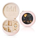 Grande capacité : bien que le volume de la boîte à bijoux Halloween soit petit, le design sandwich intérieur économise de l'espace tout en conservant une grande capacité. Vous pouvez ranger vos colliers, boucles d'oreilles, bracelets et autres bijoux en même temps sans prendre trop de place.