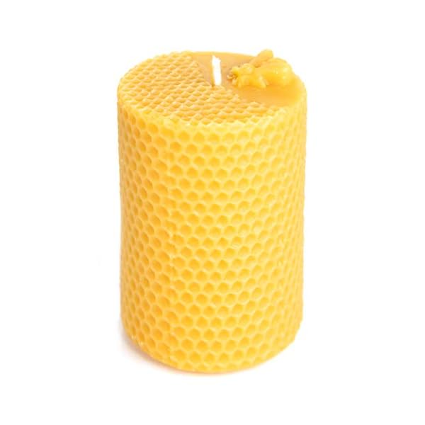 Honey by George Bienenwachskerzen 5 Stück Pack Wabenkerzen Honigkerzen mit 100% Bienenwachs - Roller mit Einer Biene… – Bild 3