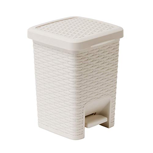 Addis, Rattan-Kunststoff, Calico Leinen, Pedal Bin