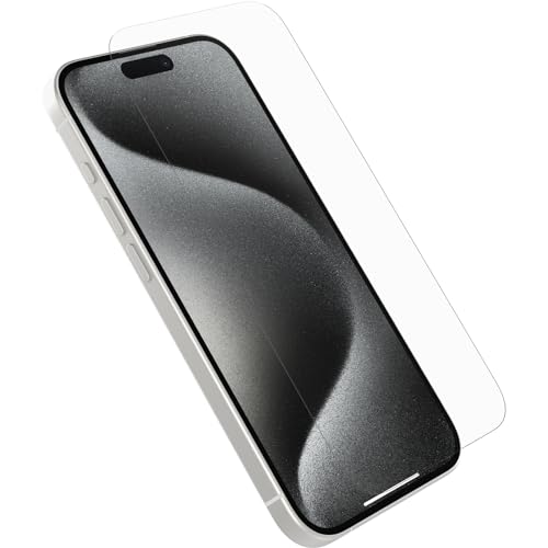 OtterBox Glass Screen Protector for iPhone 15 Pro, Tempered Glass, Scratch Protection
