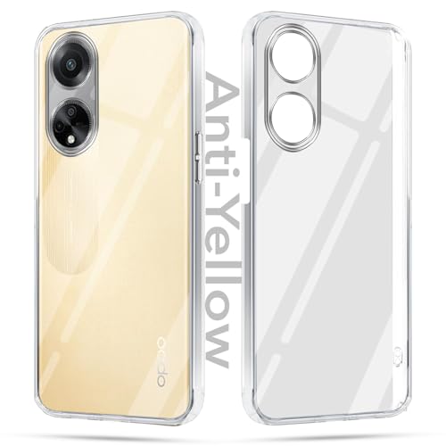 Image of Jkobi Lifetime Anti-Yellow Clear Back Cover Case for Oppo F23 5G (Sleek Hard Crystal | Shockproof and Camera Protection)