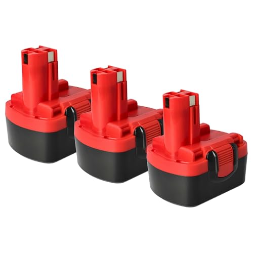vhbw 3x Replacement Battery compatible with Bosch Angle Exact 17, 22, 23, 29, 30, 40, 50, 60, 75 Power Tools (3000 mAh, NiMH, 14.4 V)