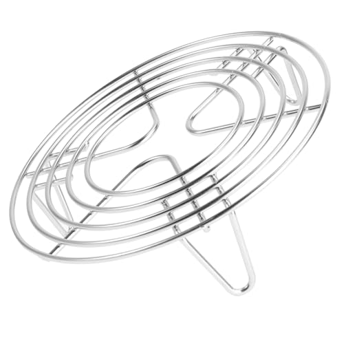 Toyvian Soporte de Vapor Redondo de Acero Inoxidable Multifunción para Hornear y Cocinar al Vapor Resistente y Seguro para Uso Alimentario Altura Baja