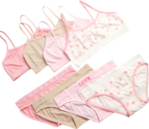 Girls Seamless Underwear Set - Training Bra and Matching Panties (8-Piece)3