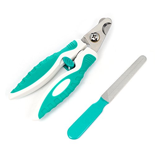 STXMALL Cortauñas Perro para Pequeño Mediano Mascotas Gatos Perros Higiene Acero Inoxidable Azul Traje