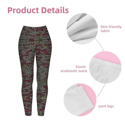 Leggings de compresión para mujer con estampado de código de programación informático 6
