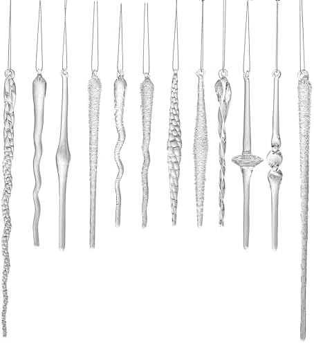 Red Co. Set of 12 Assorted 5” to 9” Decorative Clear Glass Twist ...