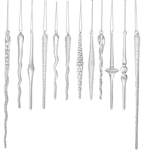 Red Co. Set of 12 Assorted 5” to 9” Decorative Clear Glass Twist ...