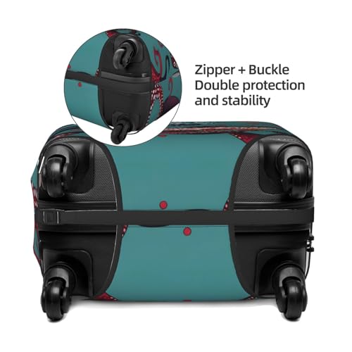 Fish and Octopus Luggage Covers For Suitcase Approved,Suitcase Cover Protector Fit 18-32 InchLuggage4