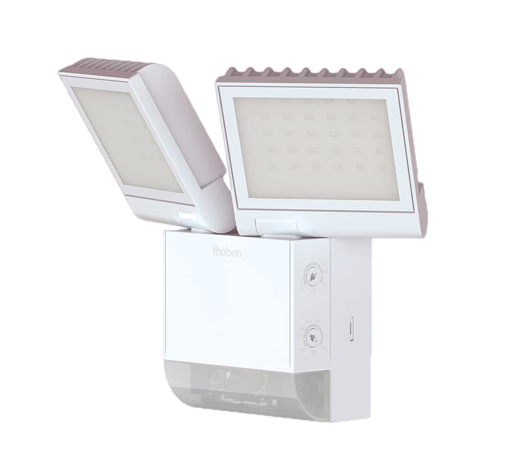 Theben theLeda S17-100 WH Projecteur LED 17W 4000K 180° 10m Blanc Détecteur de Mouvement Intégré