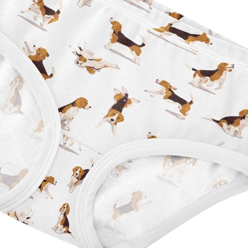 Girls' Underwear Beagle Dog Cotton Stretch Comfort Toddler Panties4