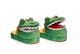Stompeez Animated Dinosaur T-Rex Plush Slippers - Ultra Soft and Fuzzy - Mouth Opens and closes as You Walk - Medium
