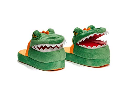 Stompeez Animated Dinosaur T-Rex Plush Slippers - Ultra Soft and Fuzzy - Mouth Opens and Closes as You Walk