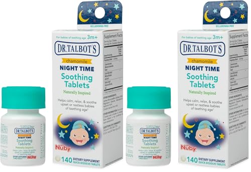 Image of Dr. Talbot's Night Time Chamomile Soothing Tablets, Naturally Inspired, Quick Dissolve, 140 Count (Pack of 2)
